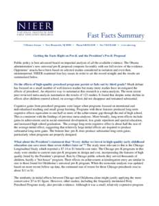 Microsoft Word - Getting the Facts Right on Pre-K Fast Facts Summary.docx