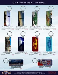 STEUBENVILLE PRIDE (KEYCHAINS)  Steubenville Ohio Veteran’s Memorial Bridge Keychain  Steubenville Ohio Veteran’s