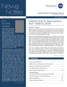 News & Notes National Aeronautics and Space Administration