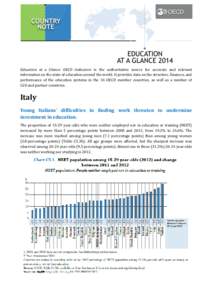 Education at a Glance: OECD Indicators is the authoritative source for accurate and relevant information on the state of education around the world. It provides data on the structure, finances, and performance of the edu