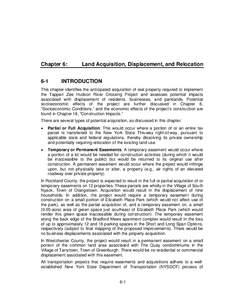 Chapter 6: 6-1 Land Acquisition, Displacement, and Relocation  INTRODUCTION