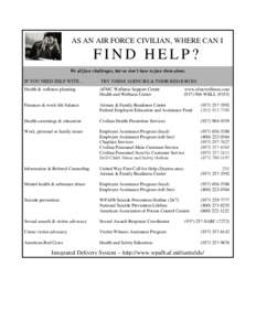 National Suicide Prevention Lifeline / Abuse / Employee assistance program / Suicide prevention / Occupational safety and health / Mental health