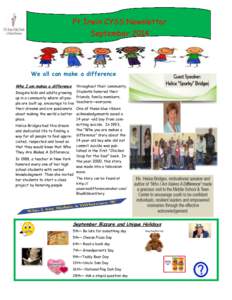 Ft Irwin CYSS Newsletter September 2014 We all can make a difference Who I am makes a difference