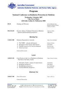 Program - National conference on Radiation Protection in Medicine