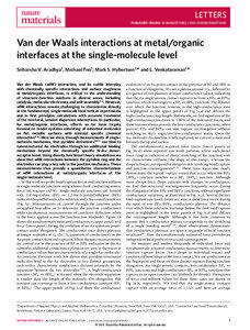 Van der Waals interactions at metal/organic interfaces at the single-molecule level