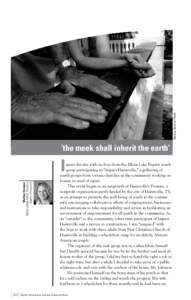 Sterling Severns Photo  ‘the meek shall inherit the earth’ Mallory Homeyer MSW 2008, MDiv Student