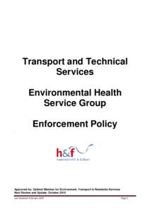 Environmental Health Service Group Enforcement Policy - March 2015