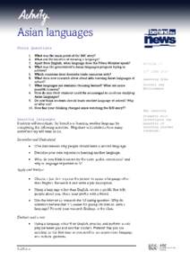 Focus Questions  EPISODE 17 22ND JUNE 2010 Learning Area Society and