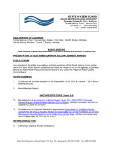 Environmental science / Water / Water management / Water pollution / Public comment / Clean Water Act / California Environmental Protection Agency / Submittals / Water quality / Environment / Environment of California / Government