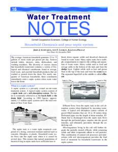 16  Water Treatment NOTES Cornell Cooperative Extension, College of Human Ecology