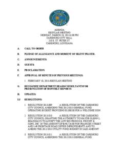 March 18, 2013- reg mtg agenda