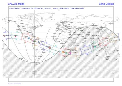 CALLAS Maria  Carta Celeste Carta Celeste : Domenica 02.Dic.1923 06h 00 (11h 00 T.U.), 73W57 P- 40N45 NEW YORK NEW YORK