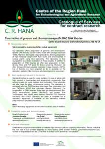 C. R. HANÁ  „Our research and development for your innovation and competitiveness“  Sheet No. 9