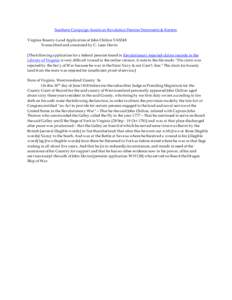 Southern Campaign American Revolution Pension Statements & Rosters Virginia Bounty-Land Application of John Chilton VAS248 Transcribed and annotated by C. Leon Harris [The following application for a federal pension foun