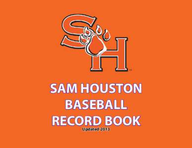 SAM HOUSTON BASEBALL RECORD BOOK