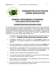 Dog training / Explosive detection / Detection dog / Dog / Obedience trial / Virginia Police Canine Association / Working dogs / Zoology / Biology