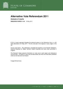 Alternative Vote Referendum 2011