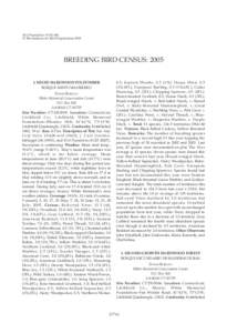 Bird Populations 9:[removed] © The Institute for Bird Populations 2009 BREEDING BIRD CENSUS: [removed]MIXED HARDWOOD POLETIMBER BOSQUE MIXTO MADERERO
