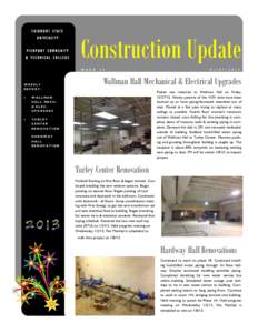FAIRMONT STATE UNIVERSITY PIERPONT COMMUNITY & TECHNICAL COLLEGE  Construction Update