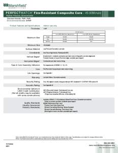 Positive Pressure, Environmental  Fire-Resistant Composite Core - 45-90Minute Standard Models: PMP, PMD Environmental Models: EPMP