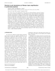 PHYSICS OF PLASMAS  VOLUME 10, NUMBER 12 DECEMBER 2003