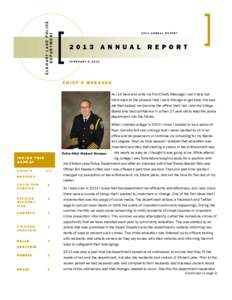 ELKHART LAKE POLICE DEPARTMENT 2013 ANNUAL REPORT