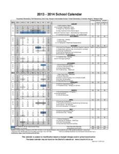 Academic term / Calendars