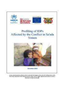 December[removed]Survey commissioned by UNHCR to DRC in 2010 with the Support of the Joint IDP Profiling Service (JIPS)