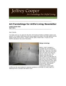 ~~~~~~~~~~~~~~~~~~~~~~~~~~~~~~~~~~~~~~~~~~~~~~~~  Art Furnishings for Artful Living Newsletter Ladies Vanity Desk April 2011 ~~~~~~~~~~~~~~~~~~~~~~~~~~~~~~~~~~~~~~~~~~~~~~~~