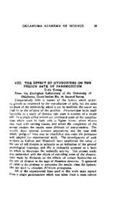 The Effect of Hydroxides on the Fission Rate of Paramoecium