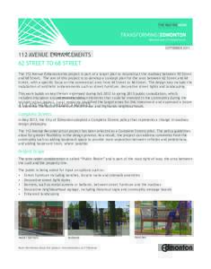112 Avenue Enhancements - Fact Sheet - March 2014