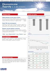 BIZ Bank www.bizbank.pl ; Ignacy Morawski – główny ekonomista  ; Departament Skarbu: +06  Ekonomiczne Sygnały Nr), r.  Tematy dnia