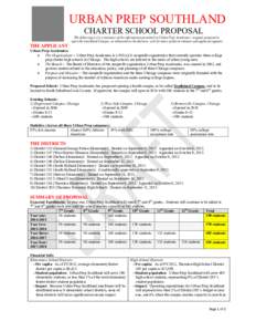 Urban Prep Southland Charter School Proposal