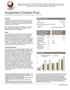 Maryland Teachers & State Employees Supplemental Retirement Plans William Donald Schaefer Tower ~ 6 Saint Paul Street ~ Suite 200 ~ Baltimore, MarylandPhoneorFaxInv