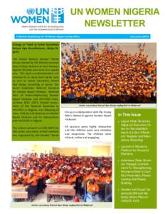 UN WOMEN NIGERIA NEWSLETTER December 2014 Published Quarterly by the UN Women Nigeria Country Office