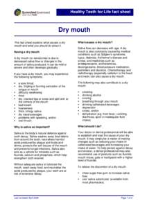 HTFL fact sheet - dry mouth