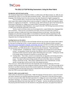 Evaluation methods / Education reform / Standardized tests / Academia / Educational technology / Rubric / Grade / Anchor paper / ACT / Education / Evaluation / Knowledge