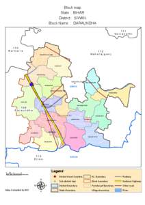 Block map State : BIHAR District : SIWAN Block Name : DARAUNDHA 111 Goriakothi