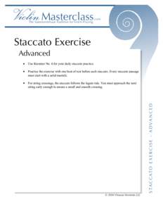 ViolinMasterclass The Sassmannshaus Tradition for Violin Playing .com  Staccato Exercise