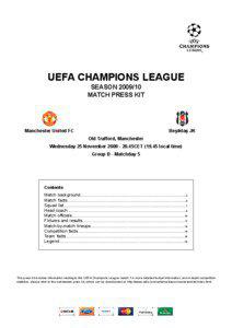 UEFA CHAMPIONS LEAGUE SEASON[removed]MATCH PRESS KIT