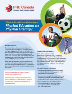 What is the relationship between  Physical Education and Physical Literacy?  What is Literacy?