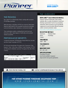 ELECTROLESS NICKEL  NOR-LUBE™ T HE OV ERV IEW THE PROCESS