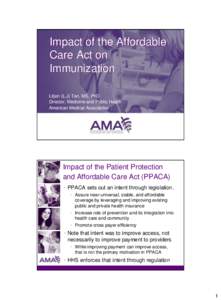 Impact of Affordable Care Act on Immunization