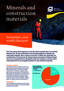 Minerals and construction materials Rotterdam, your world-class port