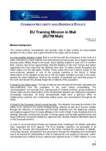 Military of the European Union / Mali / European Union / Political and Security Committee / Sahel / Tuareg Rebellion / Africa / Geography / Common Security and Defence Policy