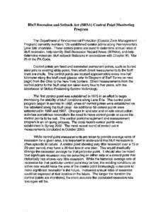 Bluff Recession and Setback Act (BRSA) Control Point Monitoring Program The Department of Environmental Protection (Coastal Zone Management Program) currently monitors 129 established control points along Pennsylvania’