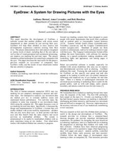 CHI 2004  ‫׀‬ Late Breaking Results Paper