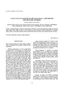Arch. Biol. Sci., Belgrade, 57 (4), [removed], [removed]GAGEA SPATHACEA (HAYNE) SALISB. (LILIACEAE) - a NEW SPECIES