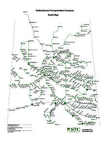 STC Route Map - November, 2014 (No Deschambault Lake Village)