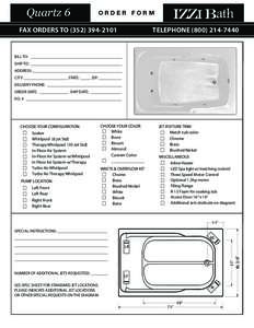 Quartz 6  ORDER FORM FAX ORDERS TO